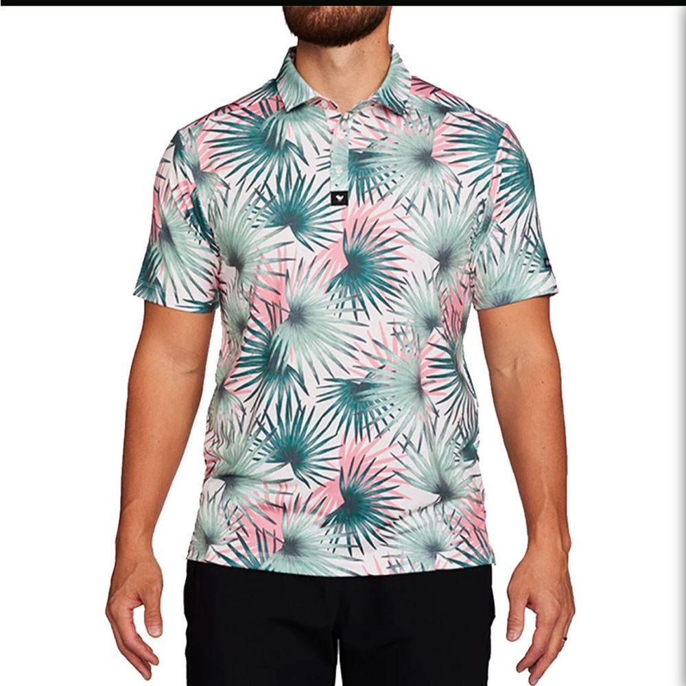 Bad Birdie Palm Leaf polo